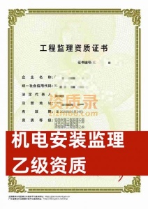 广东省广州市机电安装监理乙级资质公司出售