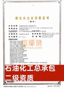 河南省郑州市石油化工总承包二级资质