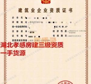 湖北孝感总承包房建三级