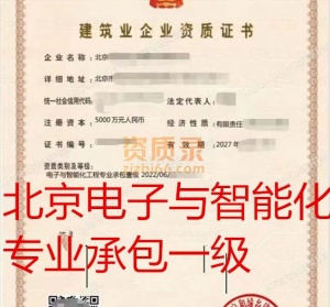 北京电子与智能化一级
