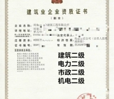 河南电力二级,机电二级,市政二级,建筑二级资质公司转让出售